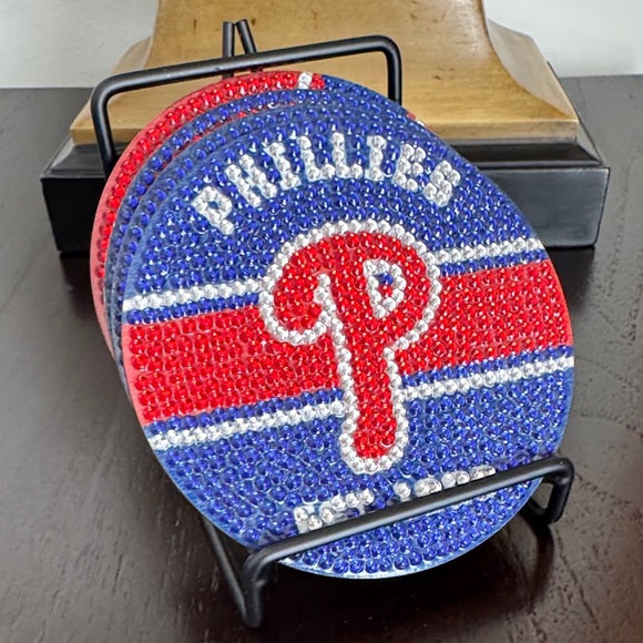 Philadelphia Phillies Diamond Art Coasters – Set of 4 Gift Ready - Picture 6 of 6